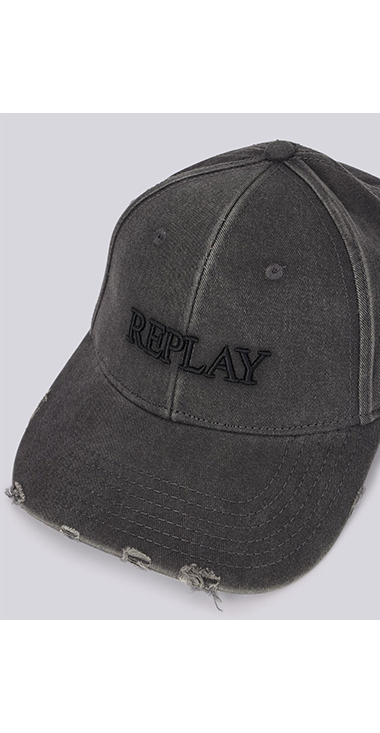 ロゴ刺しゅう入りダメージCAP 詳細画像 ブラック 3
